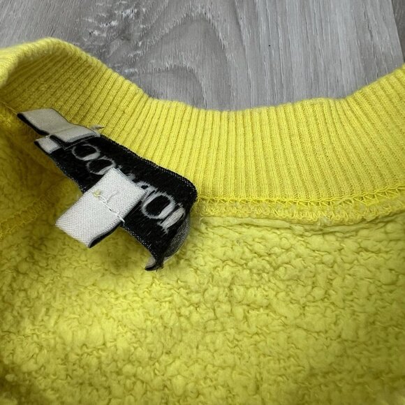 Fiorucci Crewneck Sweatshirt Pullover Yellow Color Women’s Size M Medium Italy - Picture 9 of 16